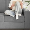 thumbnail image 5 of Gray 83.86" For Living Room - 3 Fabric With Cup Holders Modern Ashtrays Function In Compressed Couch Room, Bedroom, Office Skin-, 5 of 6