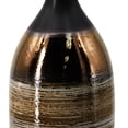 thumbnail image 4 of A&B Home Bottle Neck Vase with Modern Texture - Black, Copper Finish, 4 of 10
