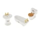 thumbnail image 4 of Juego de baño para casa de muñecas a escala 1:24: inodoro, lavabo, bañera y miniatura para casa de muñecas. flor impresa, 4 of 9
