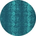 thumbnail image 1 of Ahgly Company Machine Washable Indoor Round Persian Turquoise Blue Bohemian Area Rugs, 7' Round, 1 of 4