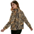 thumbnail image 3 of COEQINE Womens Zip Up Bomber Jacket Coat Stand Collar Short Jackets with Pockets, Long Sleeve Cropped Coat Fashion Tops Outerwear Fall Outfits Sweatshirts, XX-Large, Camo Hunting Forest, 3 of 7