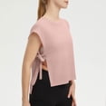 thumbnail image 5 of SAWOBUUN Womens Side Tie Cropped Tank Tops Summer Oversized Sleeveless Casual Loose Fit Boxy Basic Tees, 5 of 8