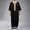 004 Black, variant on Men's Muslim Robe Arab Middle Robe Long Style Long Sleeve Embroidered Standing Neck Long Shirt Islamic Wear