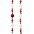 thumbnail image 2 of Kurt S. Adler 14MM Red, Silver and Clear Round Faceted Bead Garland, 2 of 3