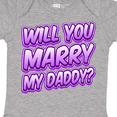 thumbnail image 4 of Inktastic Will You Marry My Daddy (purple) Boys or Girls Baby Bodysuit, 4 of 5