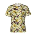 thumbnail image 4 of Vsdgher Lilies Flowers Print Men's Dry Fit Mesh Athletic Shirts Moisture Wicking Tennis T-Shirt Tops, 4 of 9