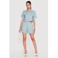 thumbnail image 2 of Women's Linen Button Front Cropped Shirt, 2 of 4