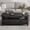 Black, variant on Modern 36-Inch Round Coffee Table – Industrial Center Table with Wood Grain Top & Metal Frame