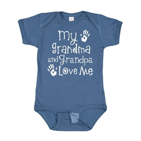 

Inktastic Grandma Grandpa Love Me Girls Gift Baby Boy or Baby Girl Bodysuit