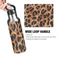 thumbnail image 4 of Yayeee 20oz Insulated Water Bottle Double Wall Stainless Steel with Flip Straw Lid, Leopard Pattern, 4 of 7
