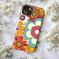 thumbnail image 5 of Retro Flower Power Phone Case, Colorful 70s Hippie Floral Design Protective Cover for iPhone 16 15 14 13 12 11 Plus Pro Max Mini, Vintage Groovy Aesthetic, 5 of 6