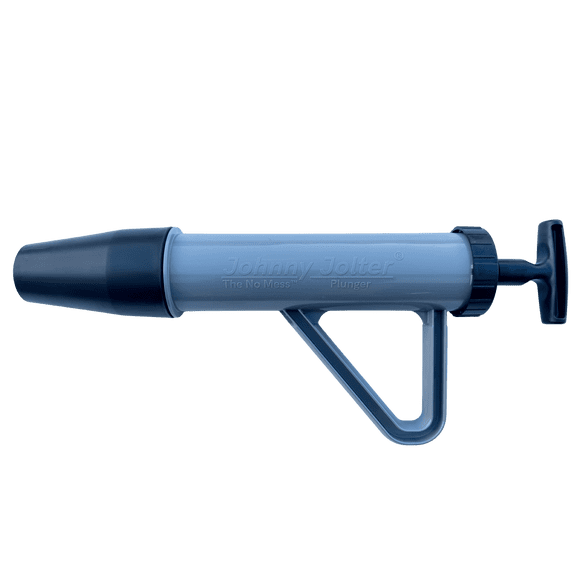 No Mess Toilet Plunger Johnny Jolter ® - Powerful Drain Unclogger with Water Pressure for Toilets - No Splashback Alternative for Fast Toilet Clog Removal, Heavy Duty Drain Clearing Tool - Made in US