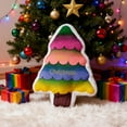 thumbnail image 5 of RICHMJ Christmas Tree Plush Pillow Decor, 19.69×13.78 Inch Colorful Christmas Toy, Soft Warm Festive Cartoon Design, Adds Holiday Cheer for Bedroom Sofa Living Room Gift DecorA, 5 of 6