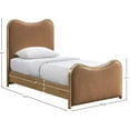 thumbnail image 5 of Meridian Furniture Arvada Cognac Vegan Leather Upholstered Twin Bed, 5 of 8