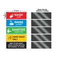thumbnail image 5 of SIGNOGRAFX Wash Rinse Sanitize Sink Labels Sticker Sign,  4 Pack 3x9 Inch -3 Compartment Sink Stickers ,Kitchen Supplies, Hand Washing Station, Food truck Equipment, Dishwasher Sign, 5 of 8