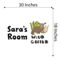 thumbnail image 4 of Wild Child Panda Koala Bear Personalized Name Zoo Africa Zebra Lion Safari Jungle Endangered Species Hippo Alligator Giraffe Tiger Wilderness Ideas Wall Decal Sticker - Size: 30 In X 18 In, 4 of 5