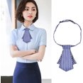 thumbnail image 2 of LinYooLi Reversible Bowknot Short Neck Ties Adjustable Pre-tied for Woman Business Uniform Bowtie Work Ceremony Accessories, 2 of 5