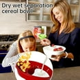 thumbnail image 3 of Split Cereal Bowl, Cereal Bowl Separate Milk, Moisture Resistant Cereal Bowl, Never Soggy Cereal Bowl for Snack Milk(White), 3 of 7
