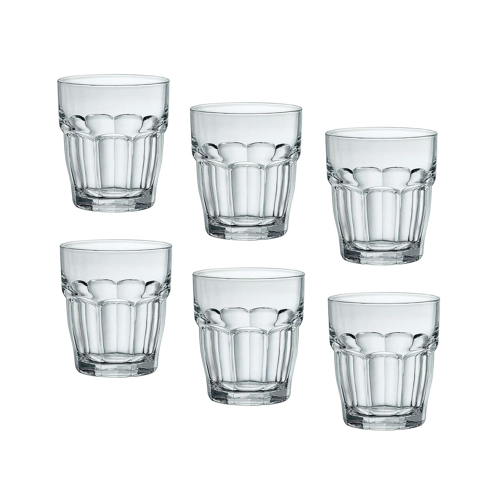 Bormioli Rocco InAlto Uno Stemless Glass, Set of 6, 15.25 oz, Clear