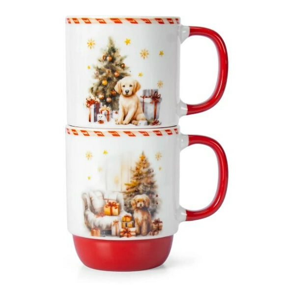Set de 2 tazas navideñas DOGM Crown Baccara