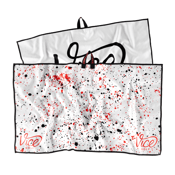 Vice Golf Shine Towel Drip, Red