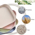 thumbnail image 3 of Salad Plates for Wedding Events, Wheat Straw Lightweight Reusable 4 Pieces 15 Cm Diameter, Assorted Elegant Colors, 3 of 5