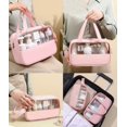 thumbnail image 4 of Clear Toiletry Bag 3 pcs, Waterproof Wash Bags Set in PVC, Large Capacity Makeup Bag with Handle, Travel Cosmetic Bag, 4 of 5