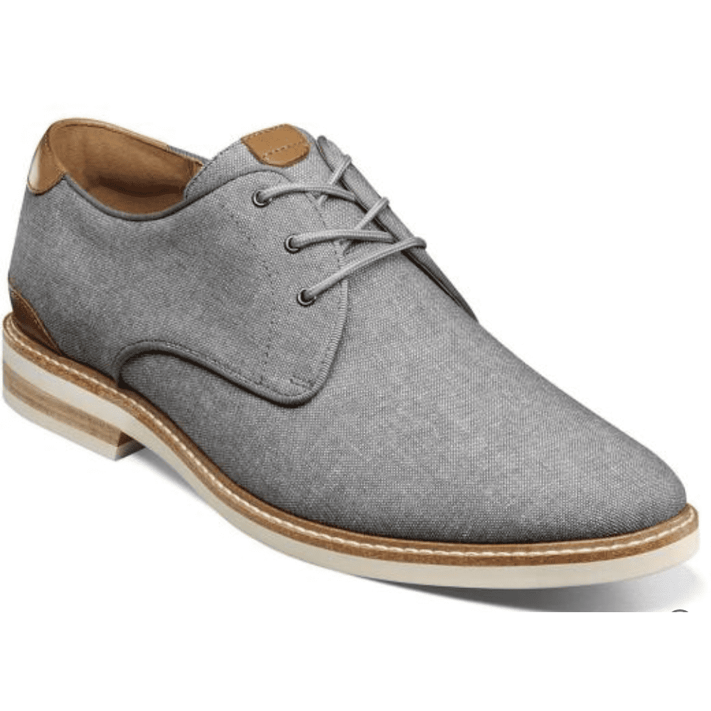 Florsheim - Florsheim Highland Canvas Plain Toe Oxford Shoes Gray 14273 ...