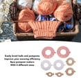 thumbnail image 3 of Fabricantes De Pompones, Tejedor De Bolas De Pelusa Mejora La Eficiencia 4 Tamaños 8 Piezas Para Principiantes Para Uso Diario, 3 of 7