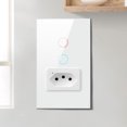 thumbnail image 1 of El zócalo del enchufe del interruptor inalámbrico Zigbee funciona con Alexa Google Home Tuya 16A 20A JShteea El nuevo, 1 of 8