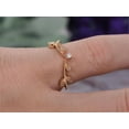 thumbnail image 5 of 0.25 Carat 10k Rose Gold Wedding Band in Flower Design Antique Style Band, 5 of 7