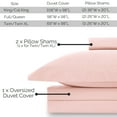 thumbnail image 3 of Southshore Fine Living, Inc. Premium Collection California King Duvet Cover Set, Pastel Pink, 3 of 8