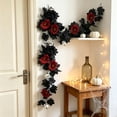thumbnail image 4 of YYV Halloween Pumpkin Rattan Decor with Maple Leaves, Fall Harvest Garland for Thanksgiving, Rustic Autumn Hanging Ornament, 4 of 6