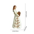thumbnail image 6 of LWVITH Mom and Daughter Hugging Statue, White Resin Figurine of Mother Holding Child, Heartwarming Family Keepsake for Desk, Shelf, Gift for Mom, Birthday, Mother’s Day, 7 Inches, 6 of 6