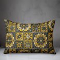 thumbnail image 2 of Creative Products Patchwork Mandala in Yellow and Gray 14x20 Spun Poly Pillow, 2 of 2