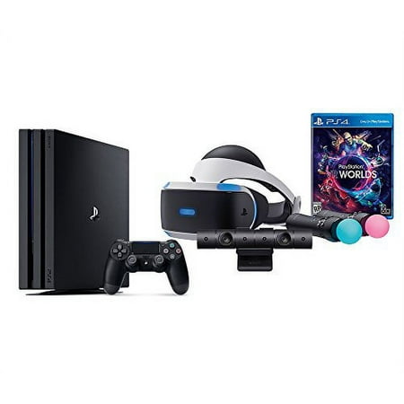 PlayStation VR Bundle 4 Items:VR Headset,Playstation Camera,PlayStation 4 Pro 1TB,VR Game Disc Eagle Flight VR