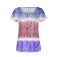 thumbnail image 3 of Blouses à Manches Courtes pour Femmes Mode Imprimée Décontractée Col en V T-Shirt Ample Blouse Hauts à Manches Courtes pour Femmes, 3 of 5