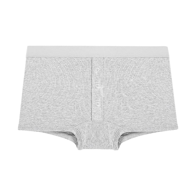 Cotton Underwear for Women Mid Rise Panties for Women Solid Color Breathable Lightweight Boxer Briefs