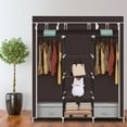 thumbnail image 2 of Topcobe 69" Portable Clothes Closet, Non-Woven Fabric Wardrobe Double Rod Storage Organizer, 2 of 7
