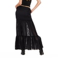 thumbnail image 2 of Forever 21 Women’s Lace Maxi Skirt with Tiered Hem Mid Rise Fit Elegant Casual Style, XS-XL, 2 of 6