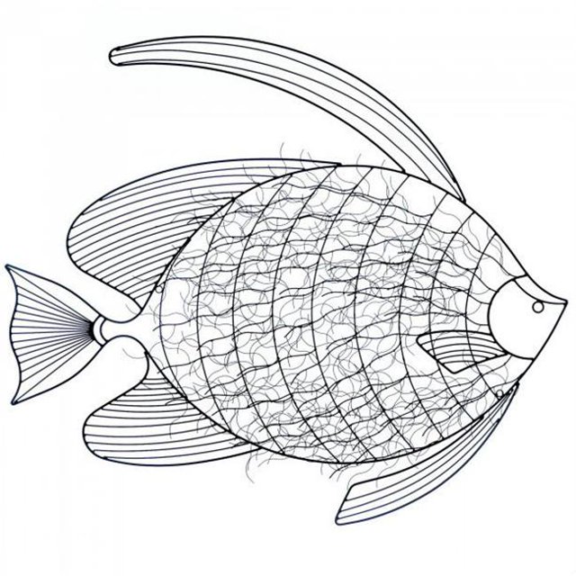 Décoration Murale Poisson en Métal