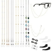 SJENERT  6 Pairs Glasses Chain Eyeglass Mask Chain Lanyard Eyeglasses Chains For Women,  White Gold  Chain(Multicolor)