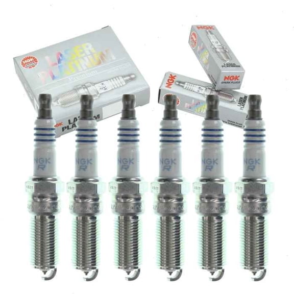 6 pc NGK Laser Platinum Spark Plugs compatible with Chevrolet Equinox 3.0L 3.6L V6 2008-2017