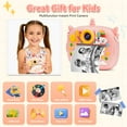 thumbnail image 2 of PayUSD Kids Camera Selfie Video Instant Print Birthday Gifts for Christmas Girls Boys Age 3-12 1080P Digital Photos Portable Toddler Toys for 4 5 6 7 8 9 10 Year Old with 32GB SD Card Pink Unicorn, 2 of 7