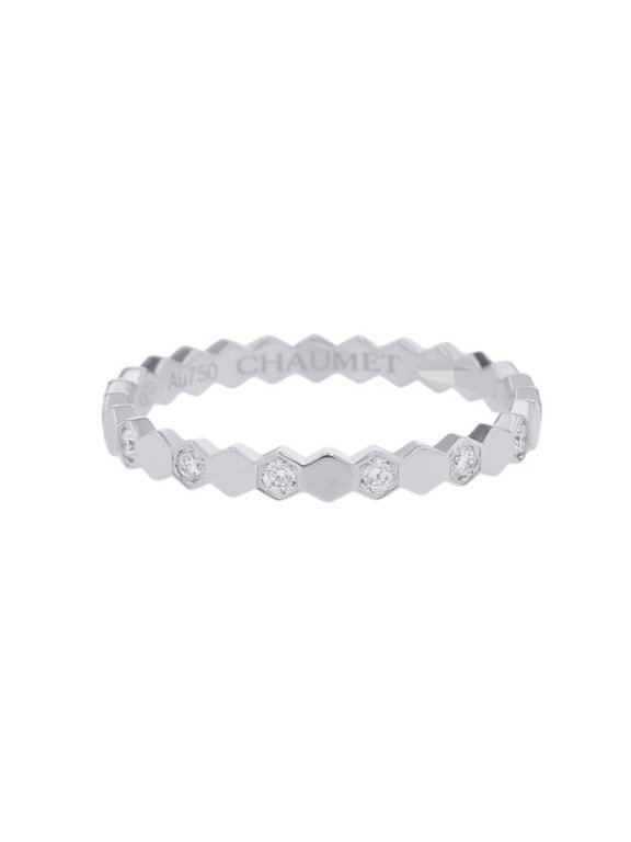 Pre-Owned Chaumet Ring Bee de Collection Diamond 14P Total 0.21ct 18KWG Size 55 081890 My Love...