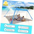 thumbnail image 2 of Highcool Beach Tent Sun Shade with , Beach Tent Sun with Sandbags, Poles and Ground Pegs and Anti-Wind Ropes for Outdoors, Camping,, 2 of 7
