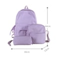 thumbnail image 4 of Zecgelong Striped Backpack 3 Piece Set Large Capacity College Style School Daypack Yellow, 4 of 7