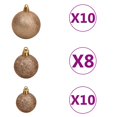 thumbnail image 5 of vidaXL Artificial Pre-lit Christmas Tree with Ball Set Green 240 cm PVC, 5 of 5