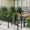 thumbnail image 2 of Hand Rails for Outdoor Steps, 2/3/4/5/6 Steps Handrail & Indoor Stair Railing Kit, Railings for Outdoor Steps and Hand Rails for Seniors Porch Railing& Deck HandR-ail Outdoor Handrail Step Railing, 2 of 7