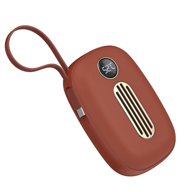 Sidaley Calentador de manos de bolsillo de 10000 mAh, dispositivo de calefacción recargable por USB, Banco de energía eléctrica, calentador Baterías de general Naranja